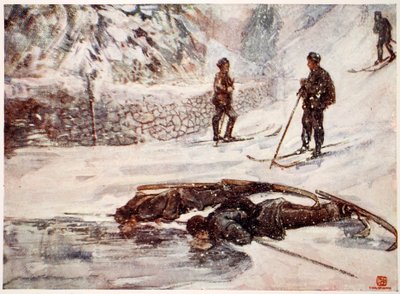 Skifahrer trinken Gänsewein, 1905 von Nico Jungman